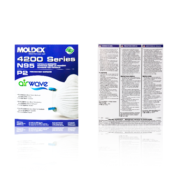 Respirador Desechable para Partículas N95 Airwave Moldex (Pieza) Blanco 4200 MD - 2